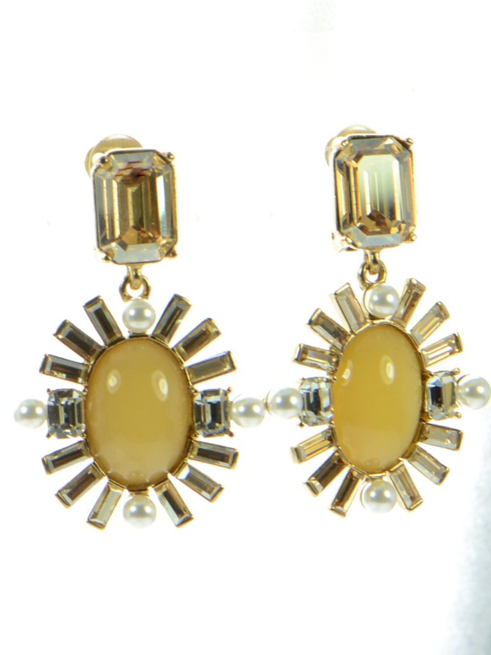 Vintage Oscar de la Renta Multi-stone Drop Earrings